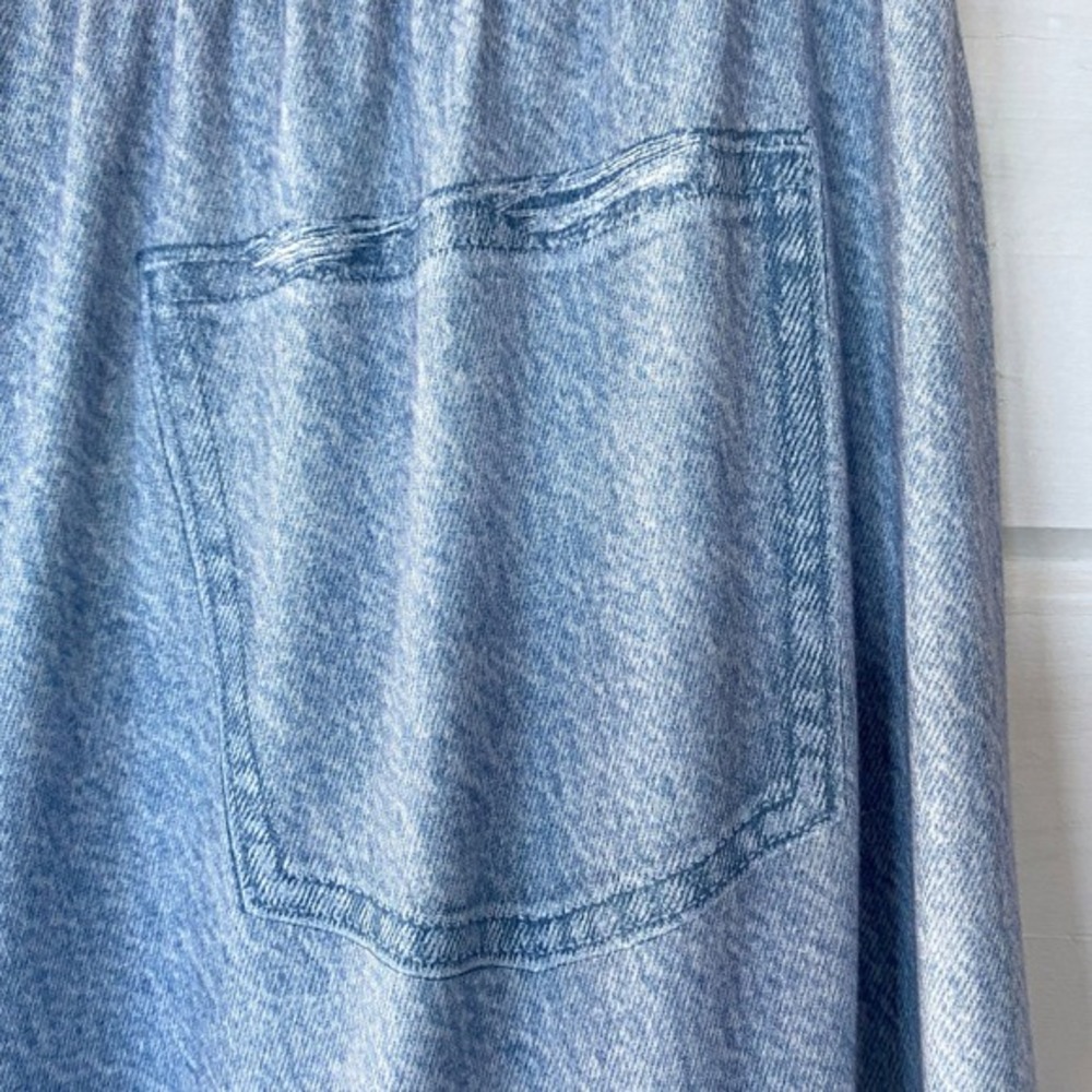 AE Aerie REAL SOFT Comfy COOLING Pajama Shorts Boxer Sleep Lounge XL Denim Print - Picture 12 of 12